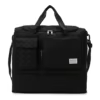 Expandable-Bottom Oxford Gym Duffel with Shoe Pocket Black color SKU reference