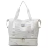 Vertical Oxford Duffel with Bottom Shoe Pocket White color SKU reference