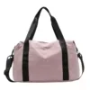 Lightweight Nylon Duffel with Removable Strap and Dry-Wet Pocket Pink color SKU reference