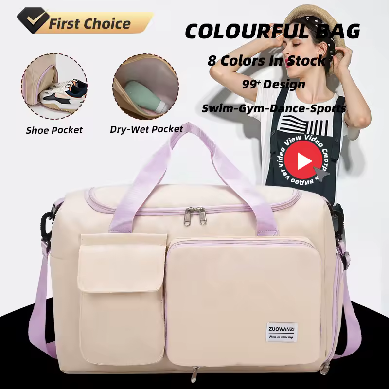 Oxford Travel Duffel with Shoe Compartment and Multiple Pockets product reference image