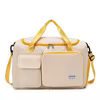Oxford Travel Duffel with Shoe Compartment and Multiple Pockets Yellow color SKU reference