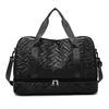 Diamond Oxford Gym Duffel with Dry-Wet Storage and Shoe Pocket Black color SKU reference