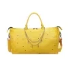 37L Crocodile-Embossed PU Travel Duffel Yellow color SKU reference