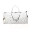 37L Crocodile-Embossed PU Travel Duffel White color SKU reference