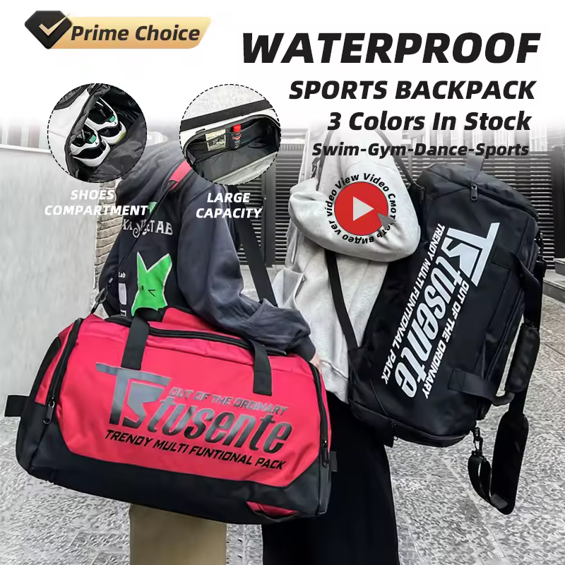 Large Sports Duffel with Shoe Compartment and Adjustable Strap product reference image