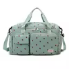 Strawberry Corduroy Gym Duffel with Shoe Compartment Green color SKU reference