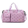 Strawberry Corduroy Gym Duffel with Shoe Compartment Purple color SKU reference