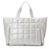 Holographic Quilted Gym Duffel with Yoga-Mat Pocket White color SKU reference