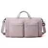 Foldable Nylon Gym Duffel with Shoe Compartment Pink color SKU reference