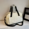 Expandable Nylon Weekender with Shoe Compartment Beige color SKU reference