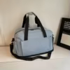 Expandable Nylon Weekender with Shoe Compartment Light blue color SKU reference