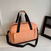 Expandable Nylon Weekender with Shoe Compartment Pink color SKU reference