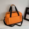 Expandable Nylon Weekender with Shoe Compartment Orange color SKU reference