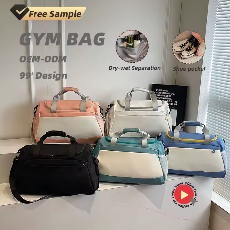 Nylon Dry-Wet Gym Bag with Independent Shoe Compartment product reference image