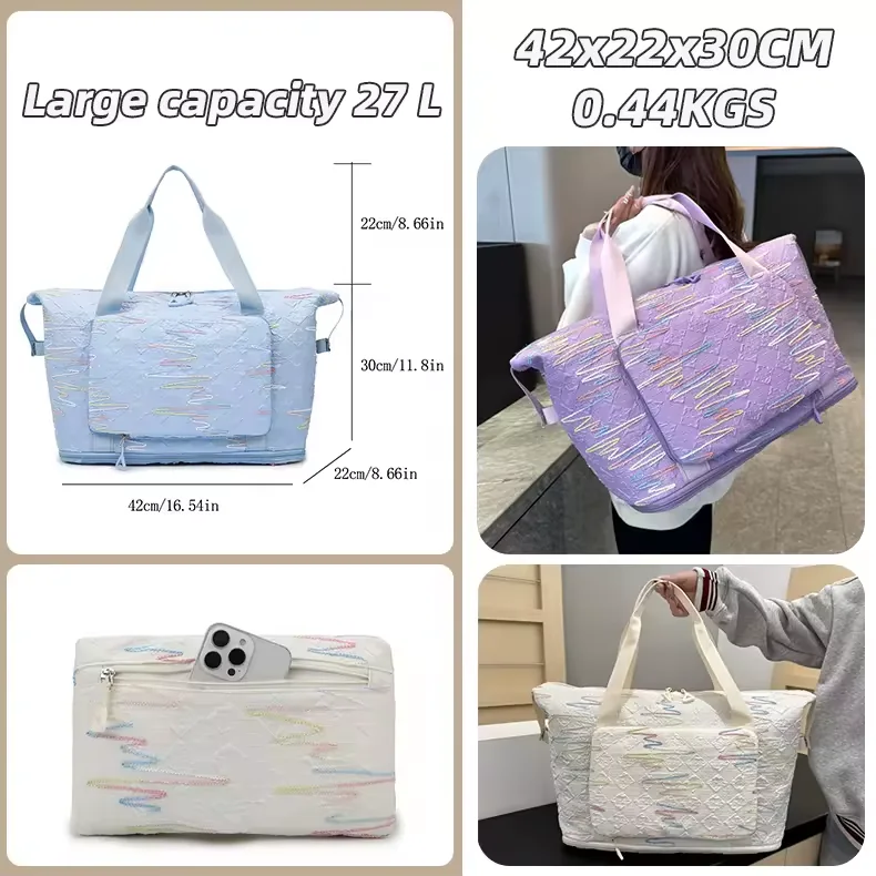 27L Expandable Oxford Weekender with Dry-Wet Pocket product reference image