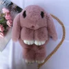 Fluffy Bunny-Shaped Plush Crossbody Bag with Chain Strap Color option 05 SKU overview reference