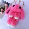 Fluffy Bunny-Shaped Plush Crossbody Bag with Chain Strap Color option 11 SKU overview reference