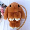 Fluffy Bunny-Shaped Plush Crossbody Bag with Chain Strap Color option 13 SKU overview reference