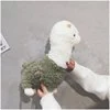 Plush Alpaca Mini Crossbody Bag with Character Detail Dark khaki color SKU reference