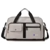 Expandable Nylon Travel Duffel with Shoe Storage White color SKU reference