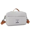 Oxford Shoulder Bag with Expandable Front Pocket Gray color SKU reference