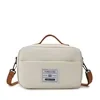 Oxford Shoulder Bag with Expandable Front Pocket White color SKU reference