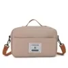 Oxford Shoulder Bag with Expandable Front Pocket Khaki color SKU reference