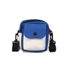 Two-Tone Canvas Mini Crossbody Bag with Letter Print Deep blue color SKU reference