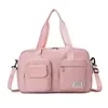 Expandable Oxford Travel Duffel with Front Zipper Pocket Pink color SKU reference