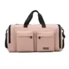 Foldable Nylon Gym Duffel with Shoe Compartment Pink color SKU reference