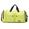 Foldable Nylon Gym Duffel with Shoe Compartment Green color SKU reference