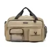 Oxford Gym Duffel with Shoe Compartment and Hidden Pocket Khaki color SKU reference