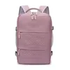 Multi-Pocket Nylon Diaper Backpack with Insulated Pocket Light Purple color SKU reference