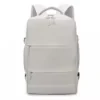 Multi-Pocket Nylon Diaper Backpack with Insulated Pocket White color SKU reference