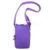 Drawstring Phone & Bottle Crossbody Bag with Adjustable Strap Purple color SKU reference