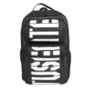 Nylon Student Backpack with Curved Shoulder Straps Black color SKU reference