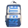 Nylon Student Backpack with Curved Shoulder Straps Sky blue color SKU reference