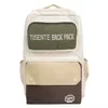 Colorblock Nylon Backpack with Laptop Compartment White color SKU reference