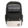Color-Block Nylon School & Travel Backpack Black and white color SKU reference