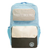 Color-Block Nylon School & Travel Backpack Sky blue color SKU reference