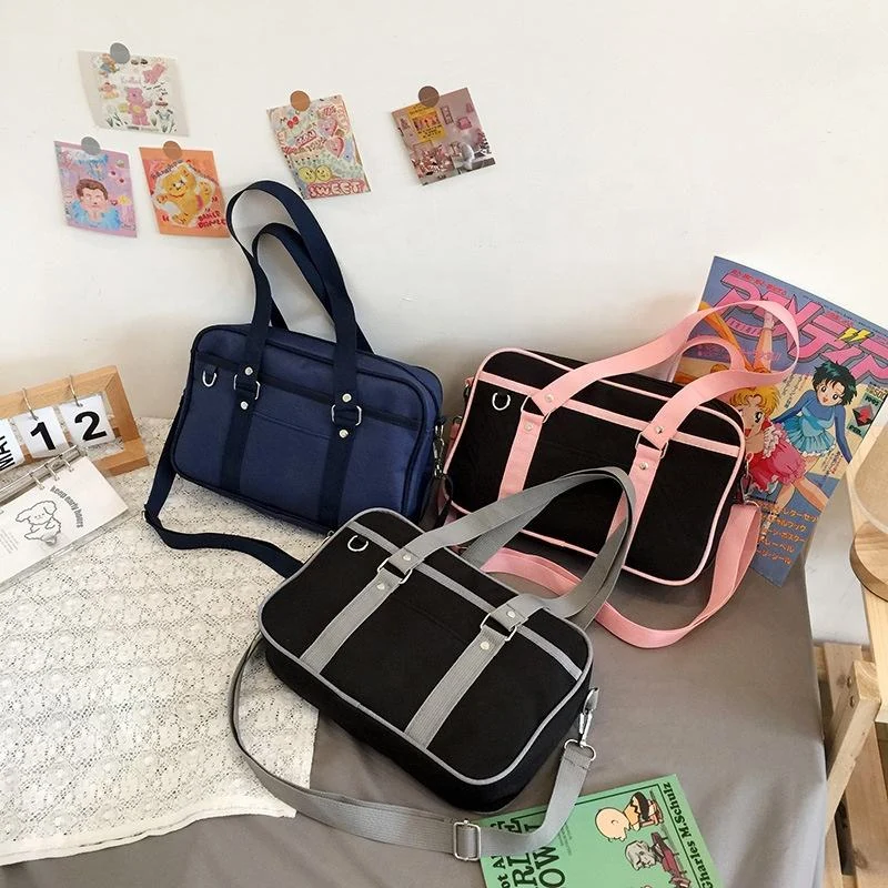 Canvas Mini Crossbody Purse with Twin Handles and Shoulder Strap product reference image