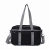 Canvas Mini Crossbody Purse with Twin Handles and Shoulder Strap Dark khaki color SKU reference