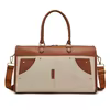 Canvas Travel Bag with Wet-Dry Pocket Brown color SKU reference