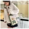 3D Bear Appliqué Canvas Tote Bag Color option 05 color SKU reference