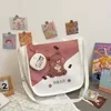 Bear-Print Canvas Tote with Plush Coin Purse Detail Color option 01 color SKU reference