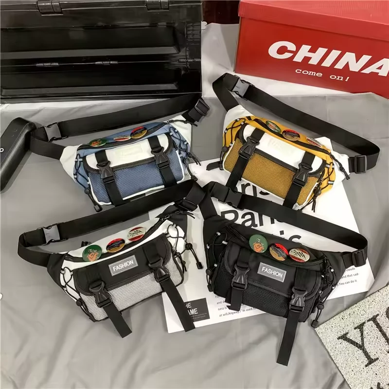 Reflective Polyester Waist Bag with Mesh Pocket product reference image