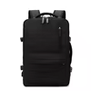 Expandable Oxford Travel Backpack with USB Charging Port Black color SKU reference