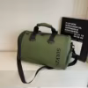 Letter-Print Nylon Sport Shoulder Bag Green color SKU reference