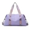 Quilted Oxford Travel Bag with Rear Zip Pocket Purple color SKU reference