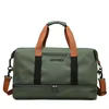 Sports Travel Tote with Yoga Mat Strap and Shoe Storage Green color SKU reference